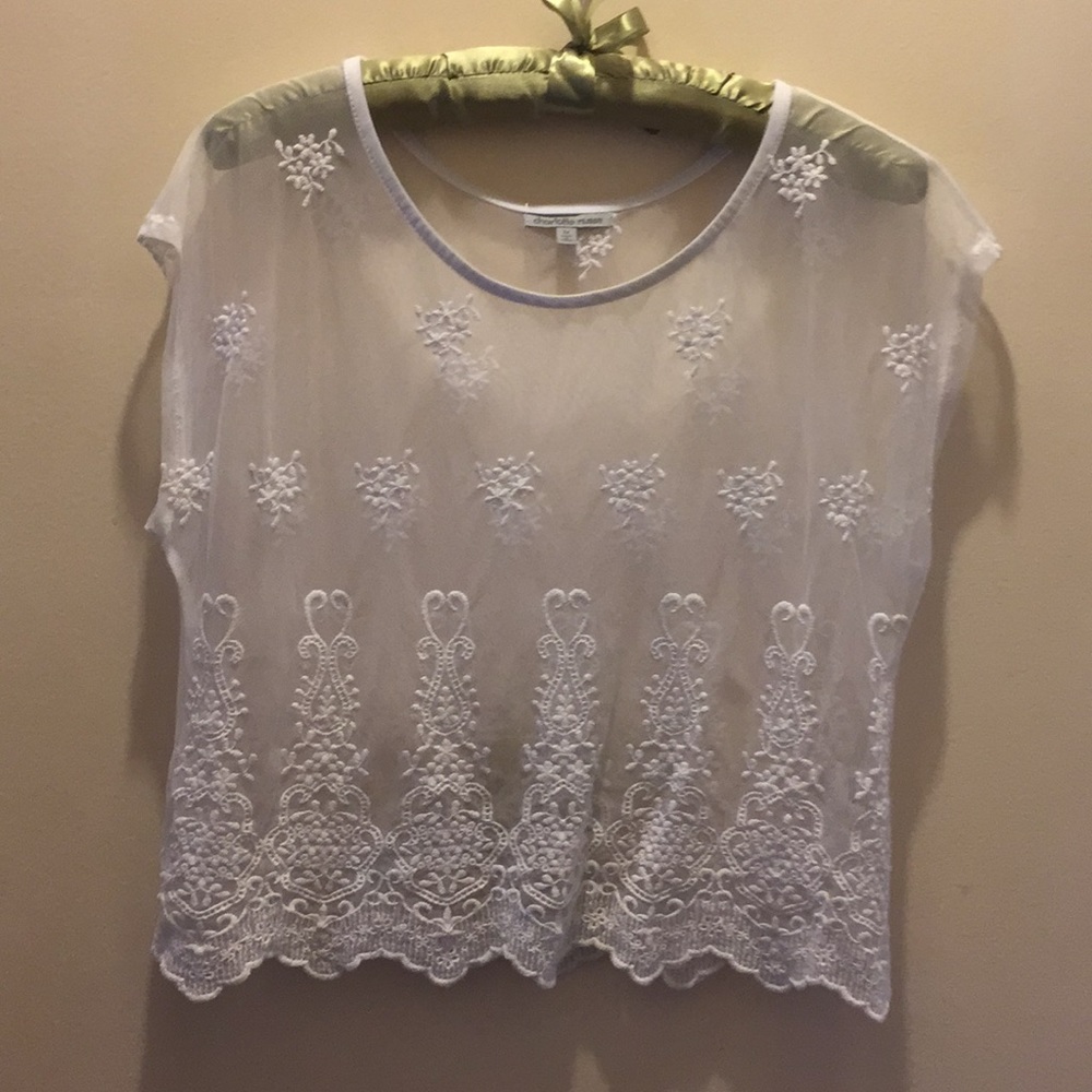 White sheer shirt
